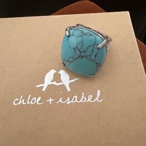 Chloe + Isabel Turquoise Cabochon Silver Ring Size 7
B2